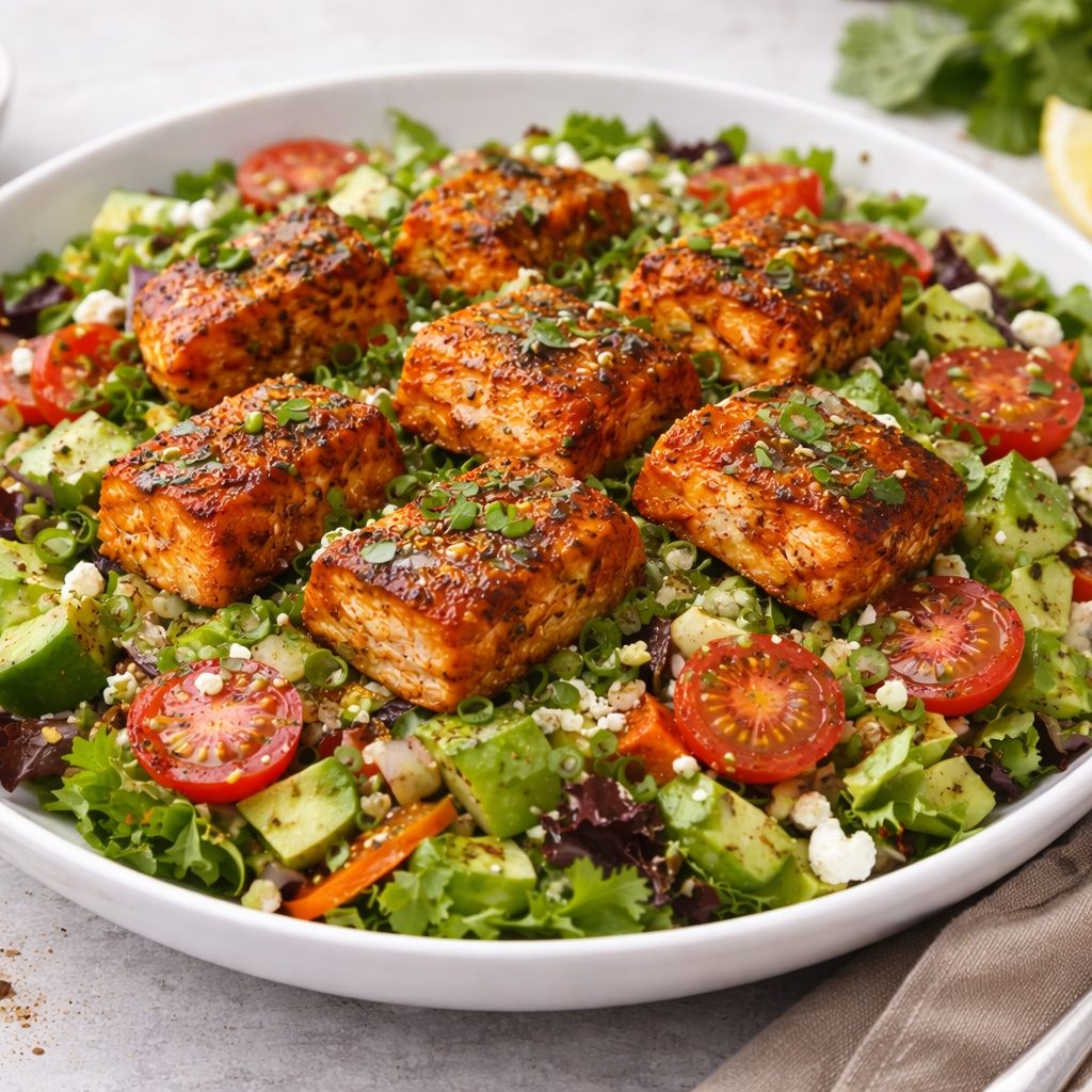 Salmon Tikka Salad.